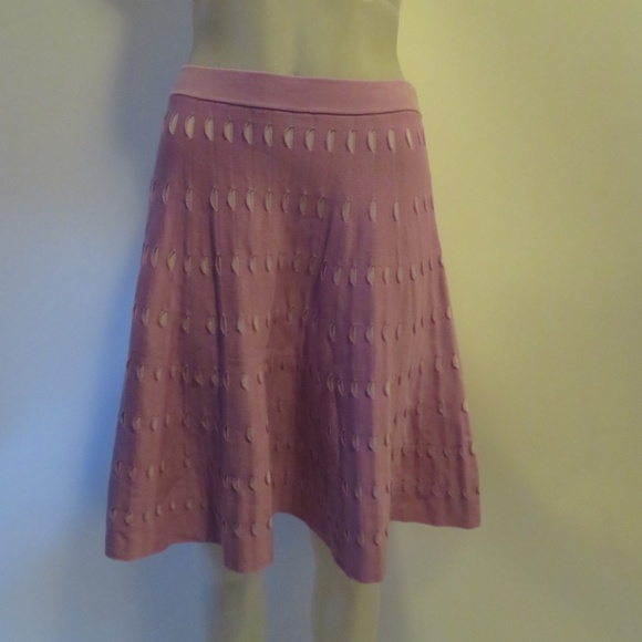 CHOCHENE ITALIA LAVENDER A-LINE SKIRT W/SLITS 4* - Picture 2 of 5